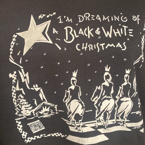 Vintage 80s Sweatshirt I'm Dreaming of a Black & White Christmas 3 kings 
OS - Picture 4 of 13